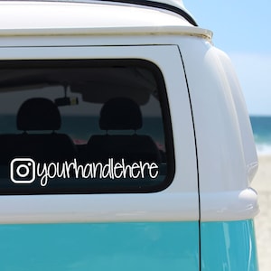 Instagram Handle Car Decal, Car Sticker, Influencer Decal, IG Sticker, Window Decal, Window Sticker, Window Vinyl, Blogger Decal, IG Handle