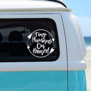 Tiny Humans On Board Decal, Mom Decal, Mom Car Decal, Baby On Board Decal, Babies on Board Decal, Mom Van, Mom Car, Tiny Human On Board