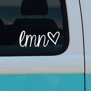 Monogram Decal, Initials Vinyl Sticker, Monogram Vinyl Decal, Personalized Decal, Personalized Car Decal, Personalized Gift, Laptop Sticker