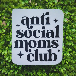 Antisoziale Moms Club-Auto-Aufkleber, Mom-Autoaufkleber, antisoziale Autoabziehbilder, Mom-Auto-Abziehbilder, Mom-Aufkleber, Mom-Aufkleber, Minivan-Abziehbild-Aufkleber