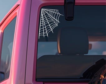 Spider Web Decal, Spider Web Sticker, Spooky Car Decal, Cute Car Decal, Spider Web Car Sticker, Spider Web Spooky Sticker, Car Decal Sticker
