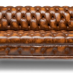 Chesterfield Belmont Real Leather Buttoned Seat Two / Three Seater Sofa ...