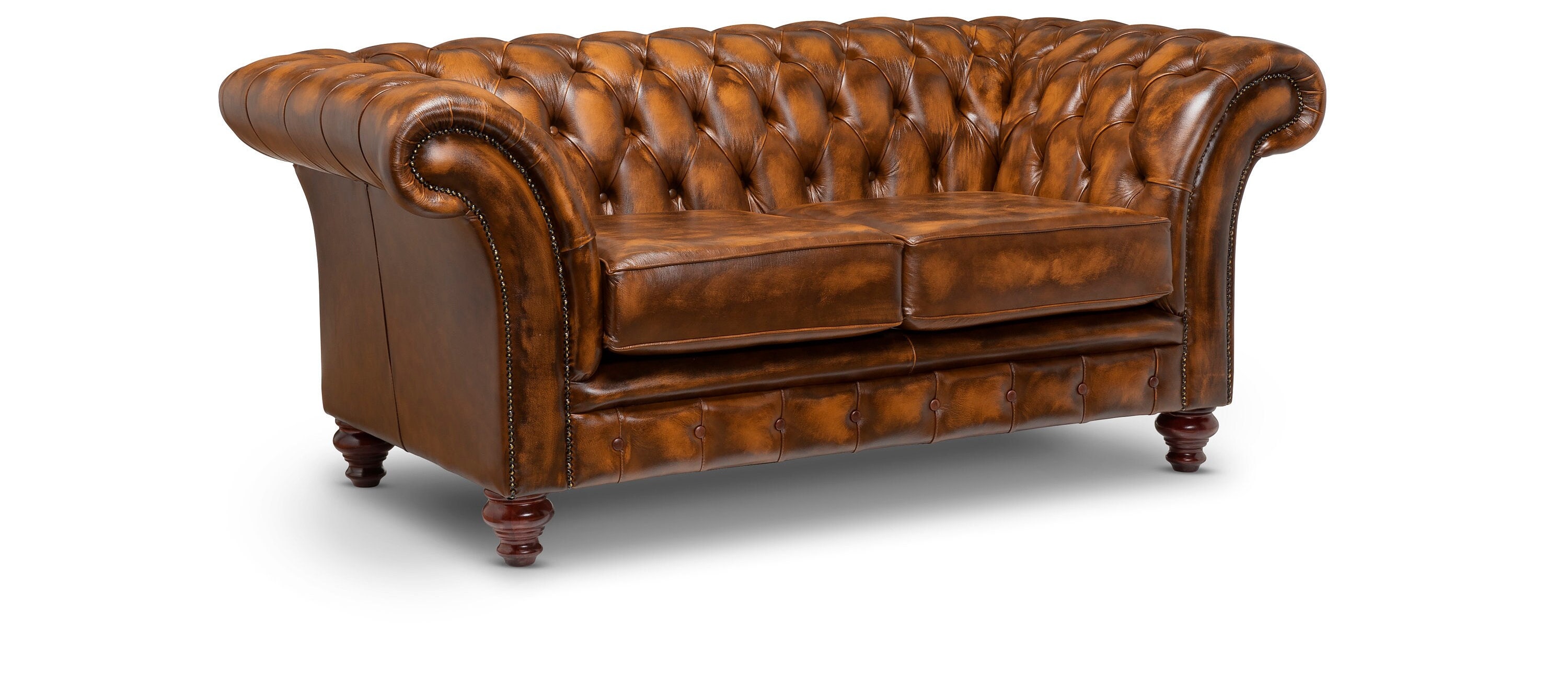 Chesterfield Belmont Real Leather Two / Three Seater Sofa Antique Tan ...