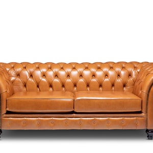 Chesterfield Belmont Real Leather Two / Three Seater Sofa Old English ...