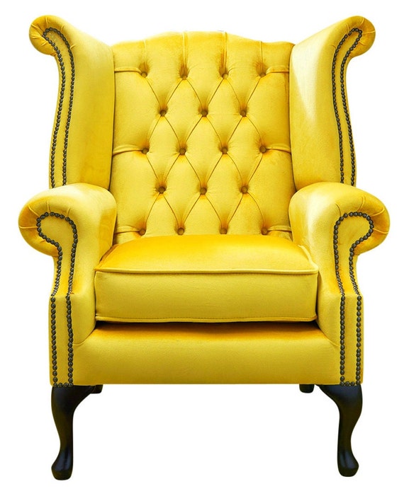 Yellow high back chair new arrivals