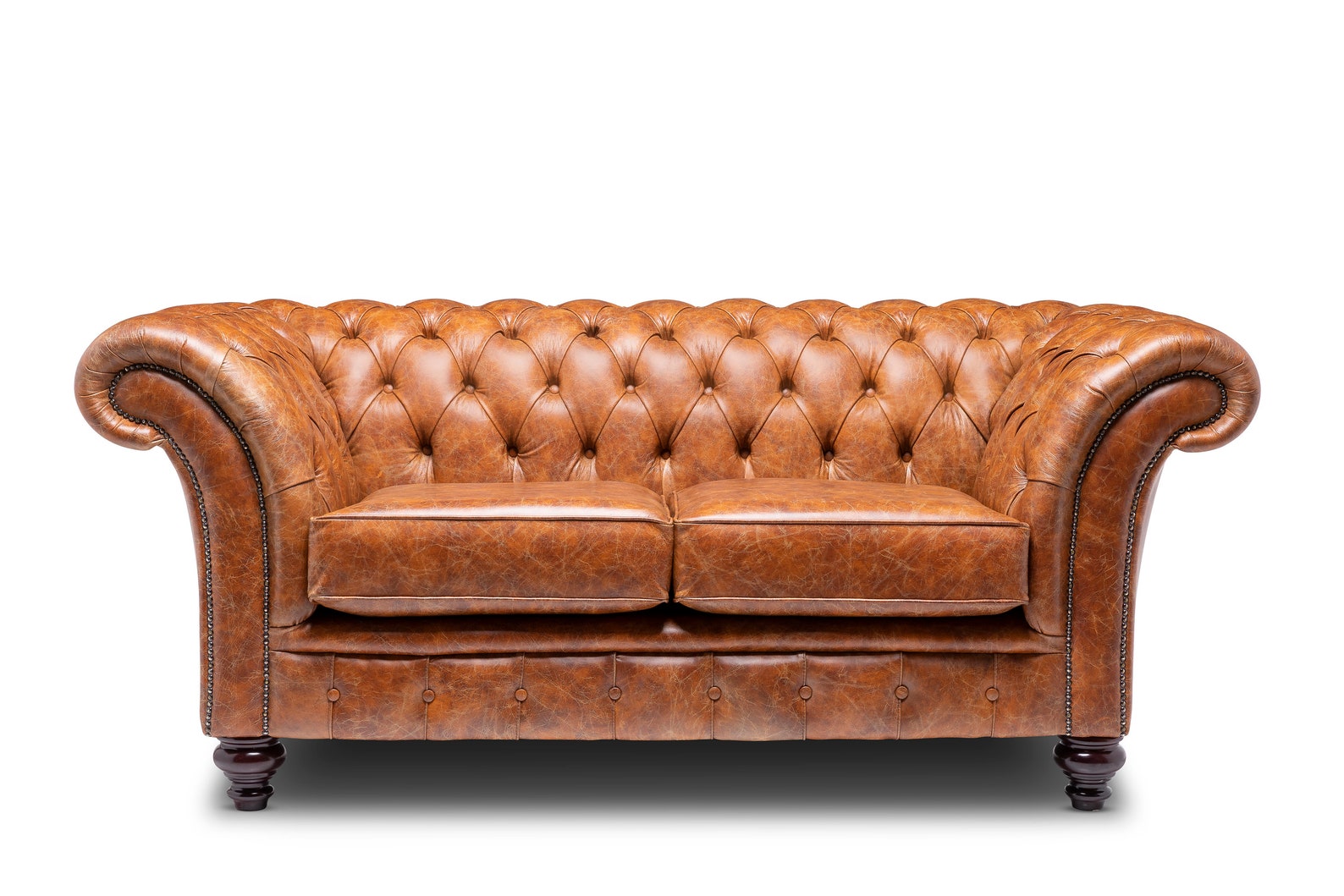 Chesterfield Belmont Real Leather Two / Three Seater Sofa Vintage Tan ...