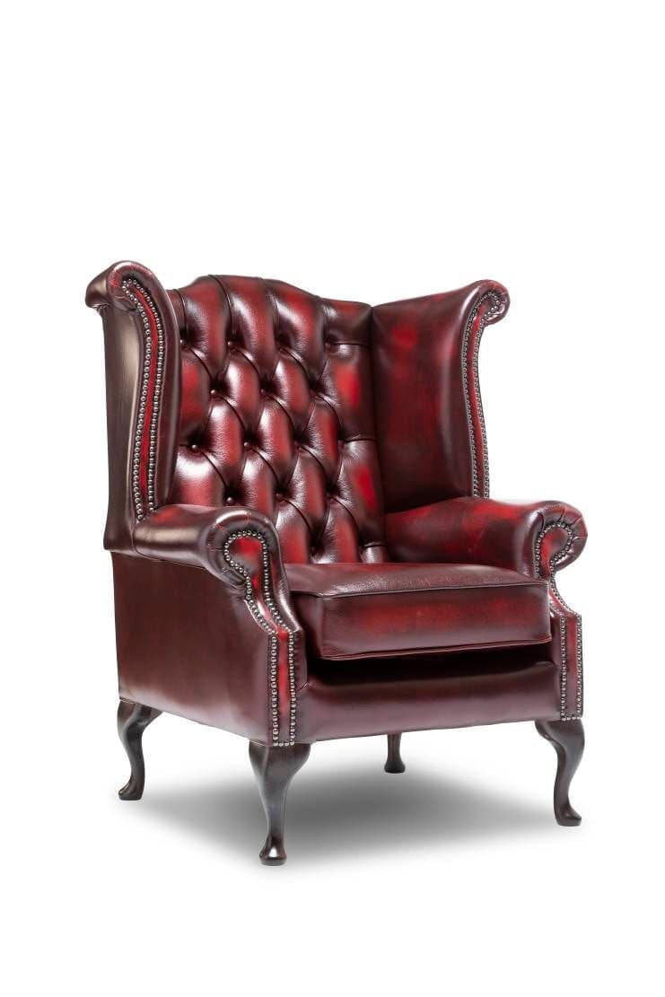 Red 2024 chesterfield chair