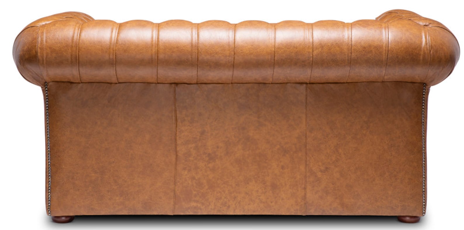 Chesterfield Real Leather Two / Three Seater Sofa Italian Vintage Tan ...