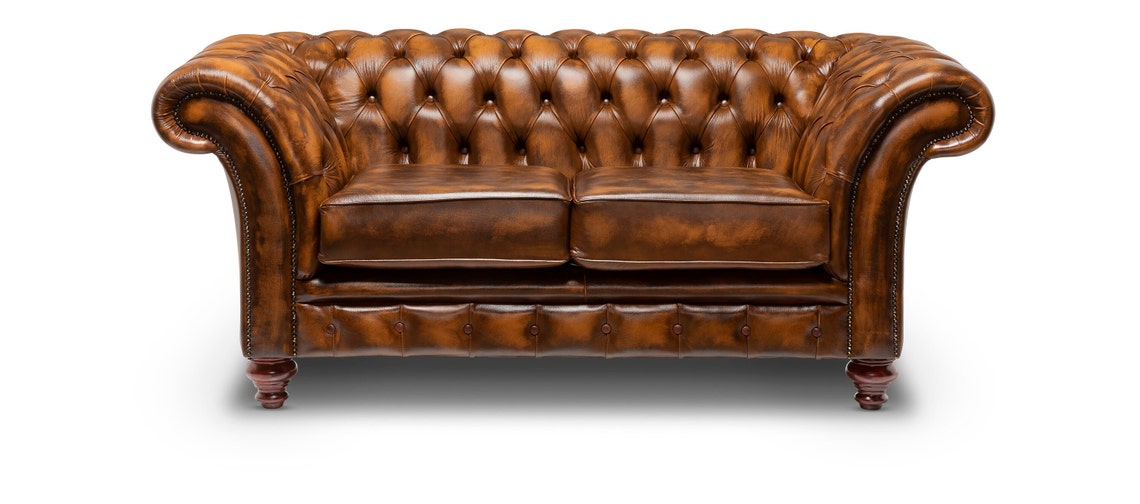 Chesterfield Belmont Real Leather Two / Three Seater Sofa Antique Tan ...