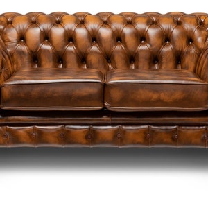 Chesterfield Belmont Real Leather Two / Three Seater Sofa Antique Tan ...