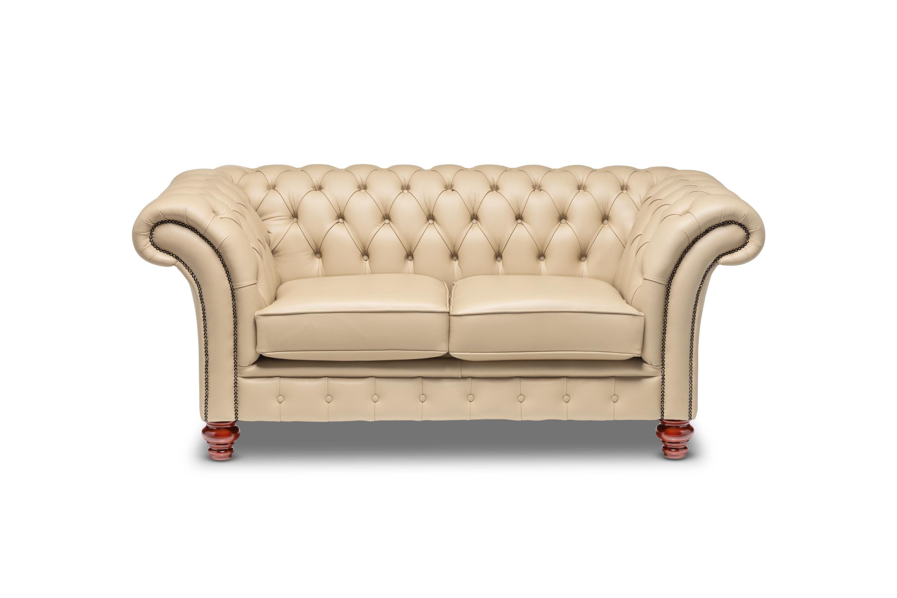 Chesterfield Two Seater Belmont Sofa Pebble Leather - Etsy UK