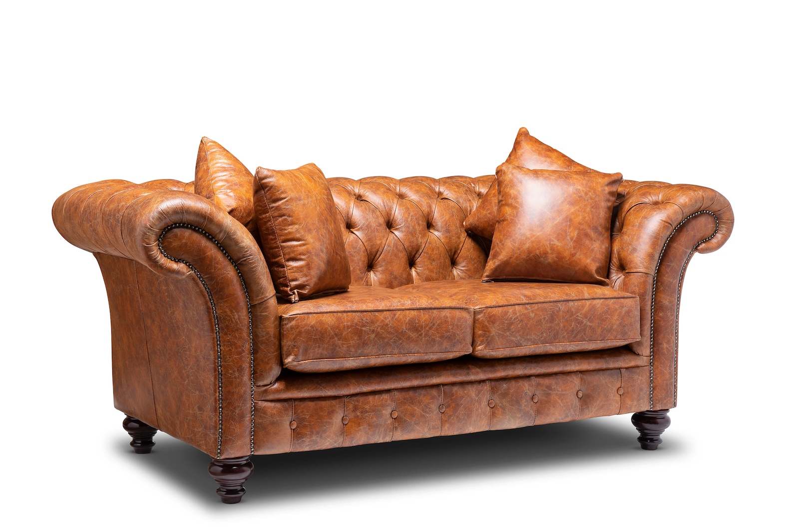 Chesterfield Belmont Real Leather Two / Three Seater Sofa Vintage Tan ...