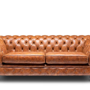 Chesterfield Belmont Real Leather Two / Three Seater Sofa Vintage Tan ...