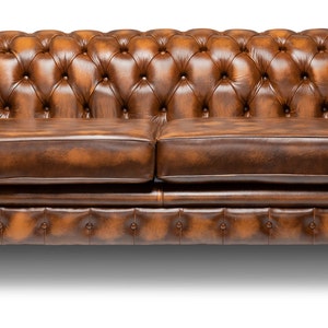 Chesterfield Belmont Real Leather Two / Three Seater Sofa Antique Tan ...