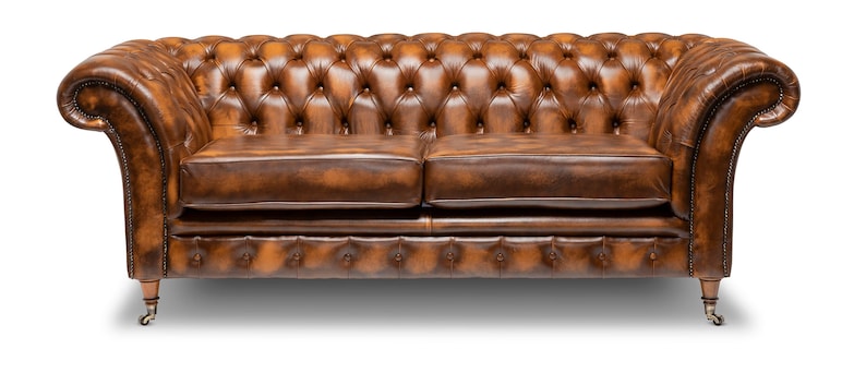 Chesterfield Belmont Real Leather Two / Three Seater Sofa Antique Tan ...