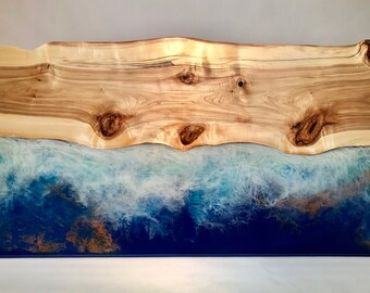 Live Edge Resin Art &quot;Exxon Valdez&quot; SOLD