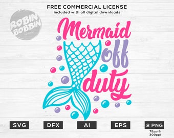Download Mermaid Off Duty Svg Etsy