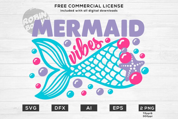 Download Mermaid Vibes Svg Mermaid Svg Birthday Shirt Svg Mermaid Etsy