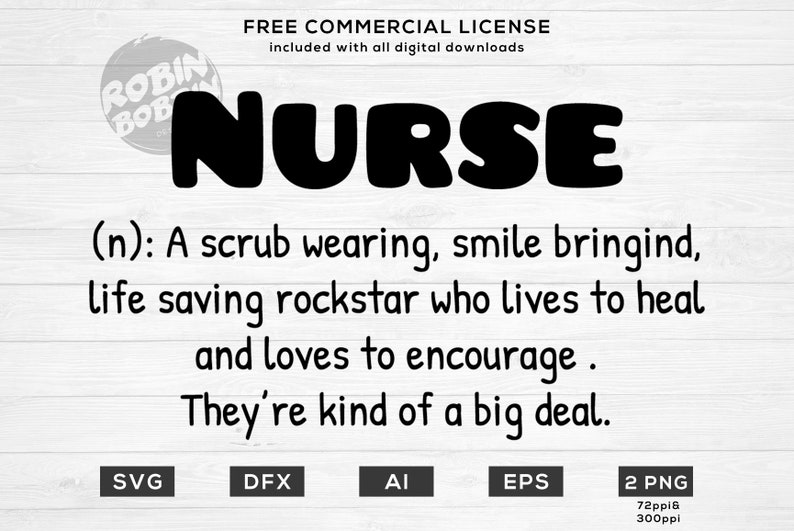 Download Nurse Definition SVG Cute Nurse Cut File for Cricut Jpg | Etsy