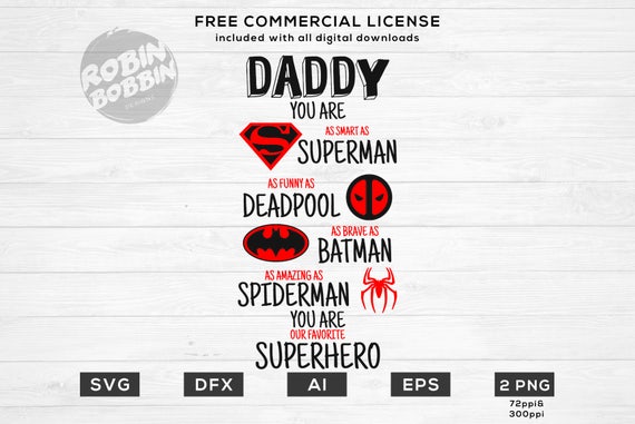 Download Superhero Daddy Svg Superman Svg Fathers Day Svg Dad Svg Etsy