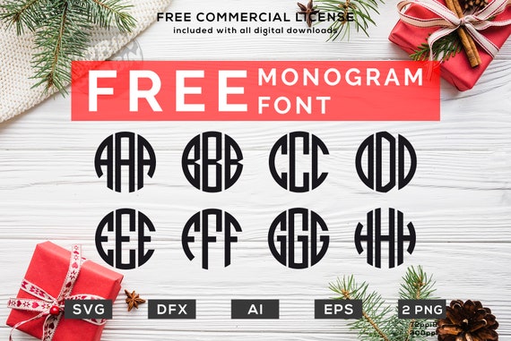 Christmas Tree Monogram Svg Christmas Monogram Svg Tree Etsy