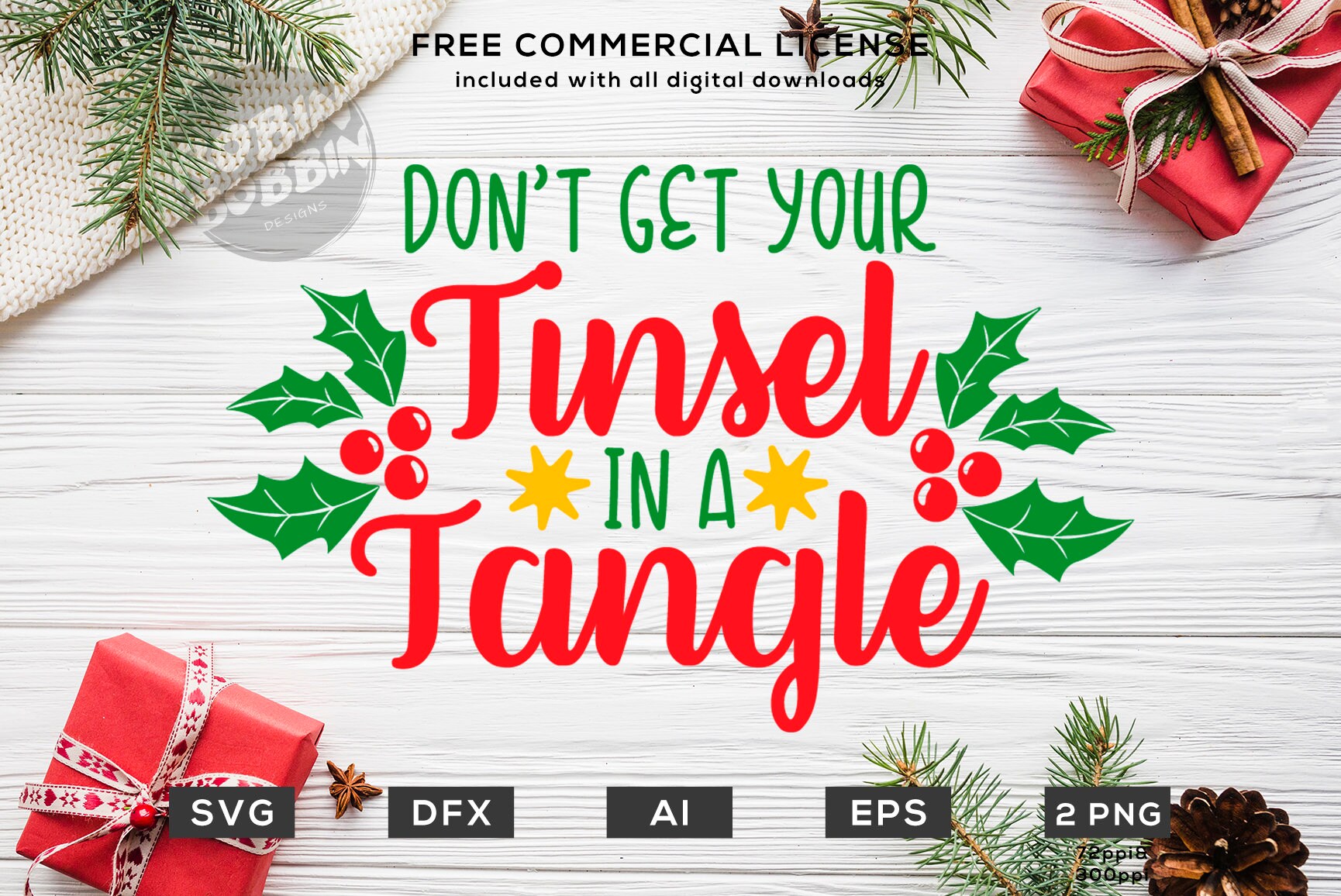 Don T Get Your Tinsel In A Tangle Svg Winter Svg Merry Etsy