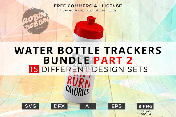 Download Free Water Bottle Trackers Bundle 2 Water Bottle Svg Water Etsy SVG Cut Files