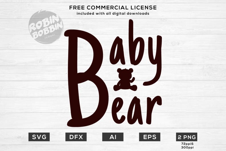 Baby Bear Svg Png Dxf Vinyl Design Circut Cameo Cut Etsy