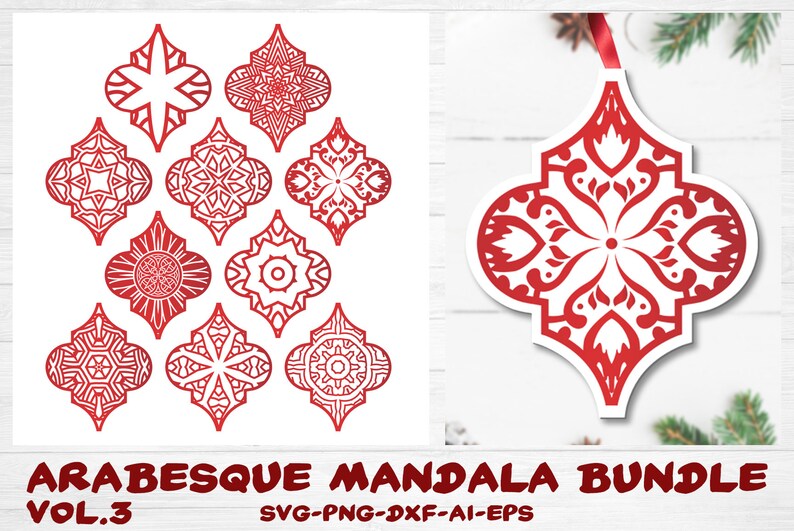Download Arabesque Tile Svg Christmas Tile Ornament Svg Christmas ...