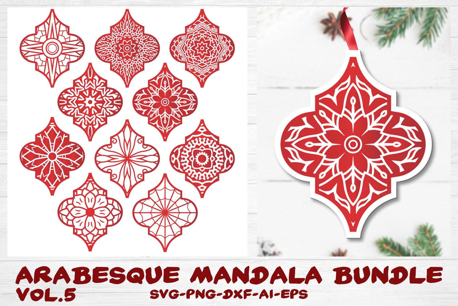 Download Arabesque Tile Svg Christmas Tile Ornament Svg Christmas ...