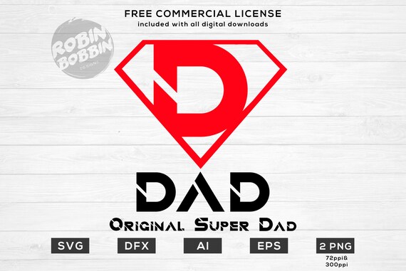 Superhero Daddy Svg Superman Svg Fathers Day Svg Dad Svg Etsy