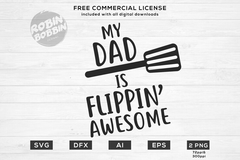 Download My dad is flippin awesome SVG DXF EPS png Files for Cutting | Etsy