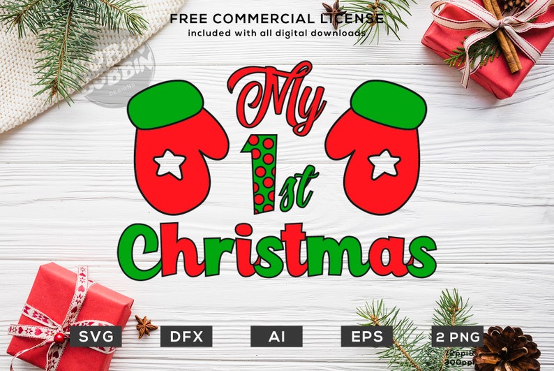Download Free My First Christmas Svg 1st Christmas Svg Baby Christmas Svg Etsy SVG DXF Cut File