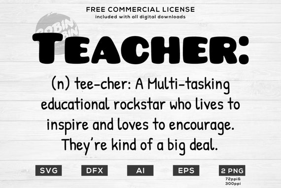 Download Teacher Definition Svg Teaching Svg Teacher Svg Back To Etsy
