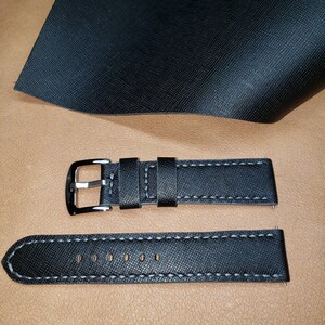 22x20 black genuine leather all handmade by YG in the USA watch band UNIQUE must have it