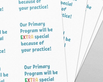 Primary Program Treat - LDS Primary - Practice Printable - Thank You Tag
