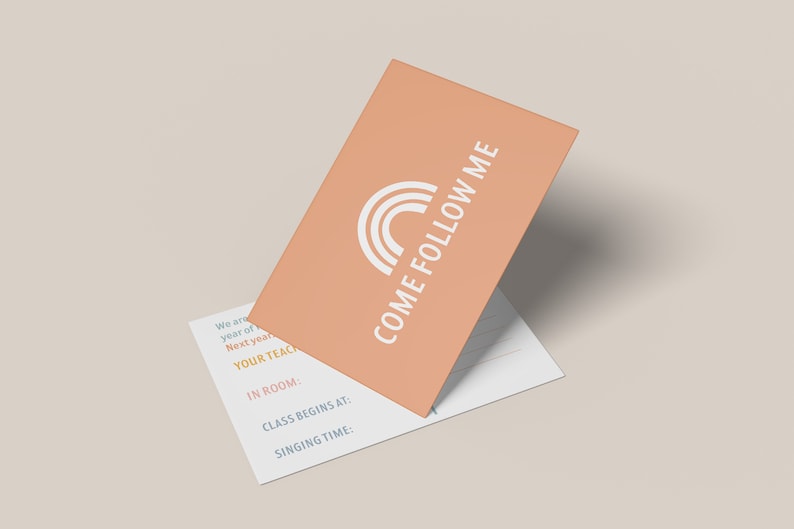 Come Follow Me Primary Postcards LDS Primary Primary Printable Primary