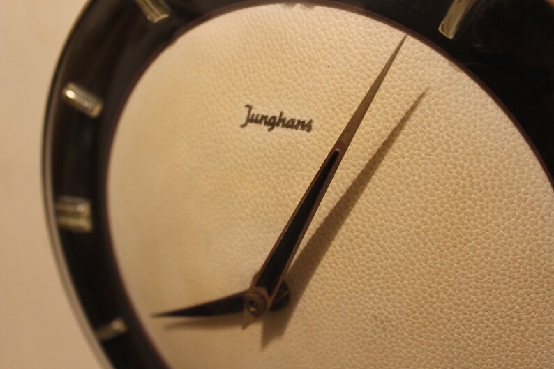 Junghans Exacta Quartz Mid Century 50s Art Deco Wall Clock Etsy Australia