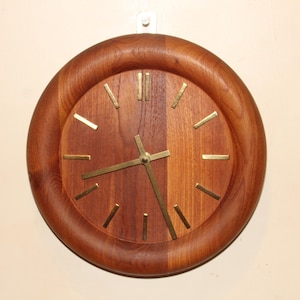 Teak Wanduhr von Westminster Clocks Copenhagen 60er vintage mcm skandinavien design