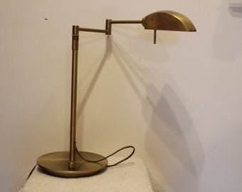 High Class Holtkötter Schreibtischlampe deutsches Design Bauhaus Messing lamp 80er vintage