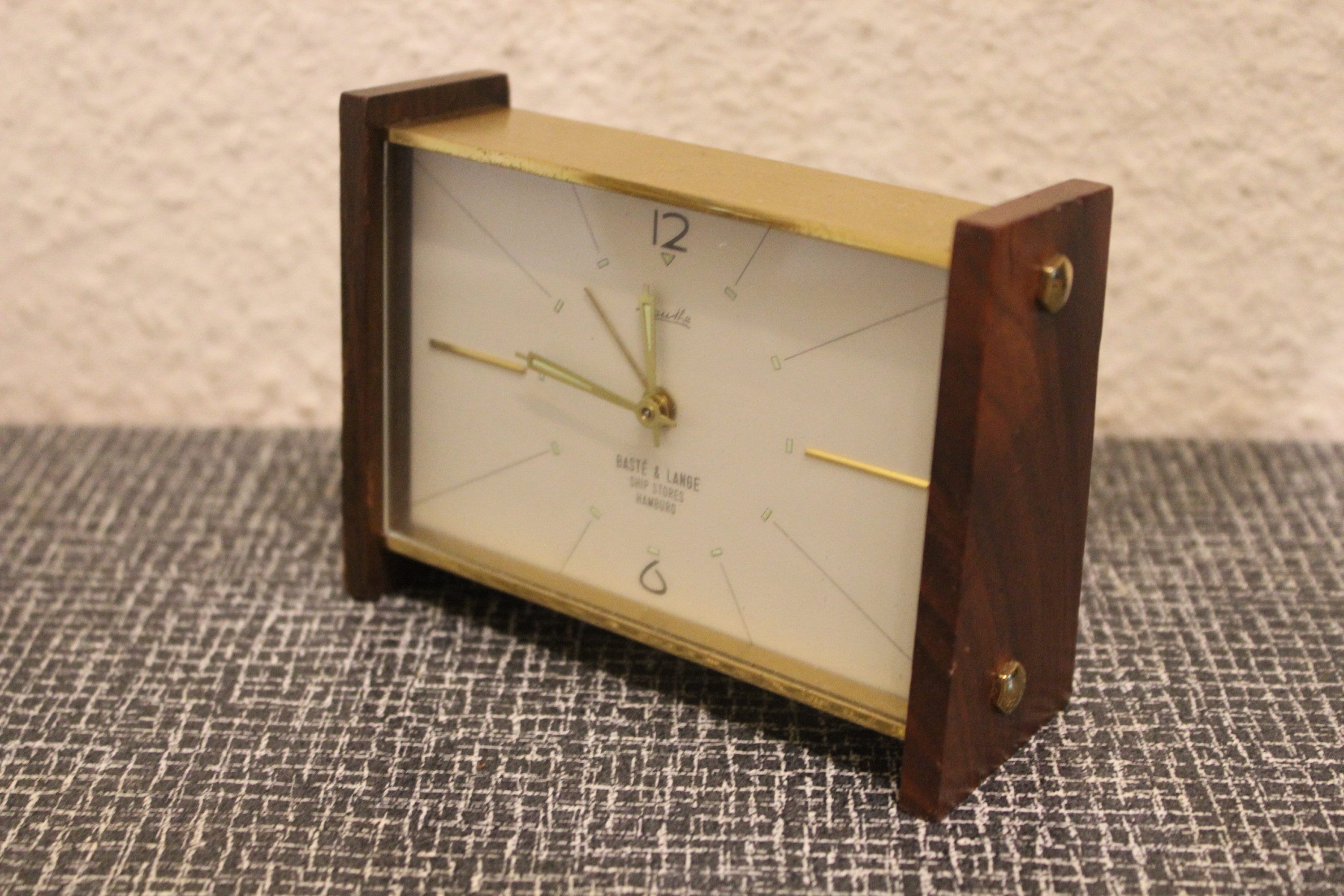 MAUTHE Kleine Tischuhr Wecker Mid Century Modern 60er Vintage