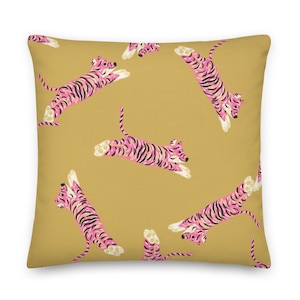 Adorable Cheetah Print Throw Pillow, Cute Animal Print Pillow, Siberian Tiger Lumbar Cheetah Pillow Cover