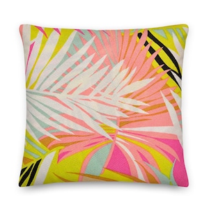 Vintage Floral Tropical Pattern Throw Pillow And Pillowcase