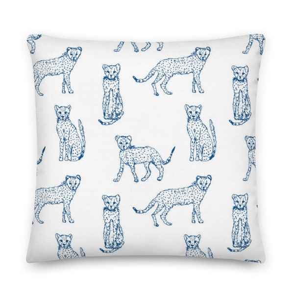 Cheetah Pillow Etsy