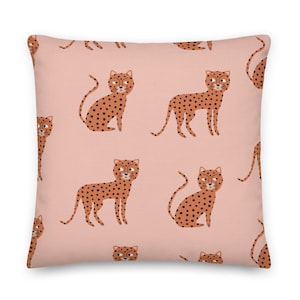 Adorable Cheetah Print Throw Pillow, Cute Animal Print Pillow, Siberian Tiger Lumbar Cheetah Pillow Cover