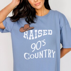 Raised on 90s Country Shirt, Vintage Country Tee, Western TShirt, Country Concert Shirt, Nashville Girls Trip Outfit, Comfort Colors
