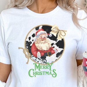 Cowboy Christmas, retro cowboy, Merry Christmas Shirt, Retro christmas shirt, Santa shirt, Western christmas, womens christmas shirt