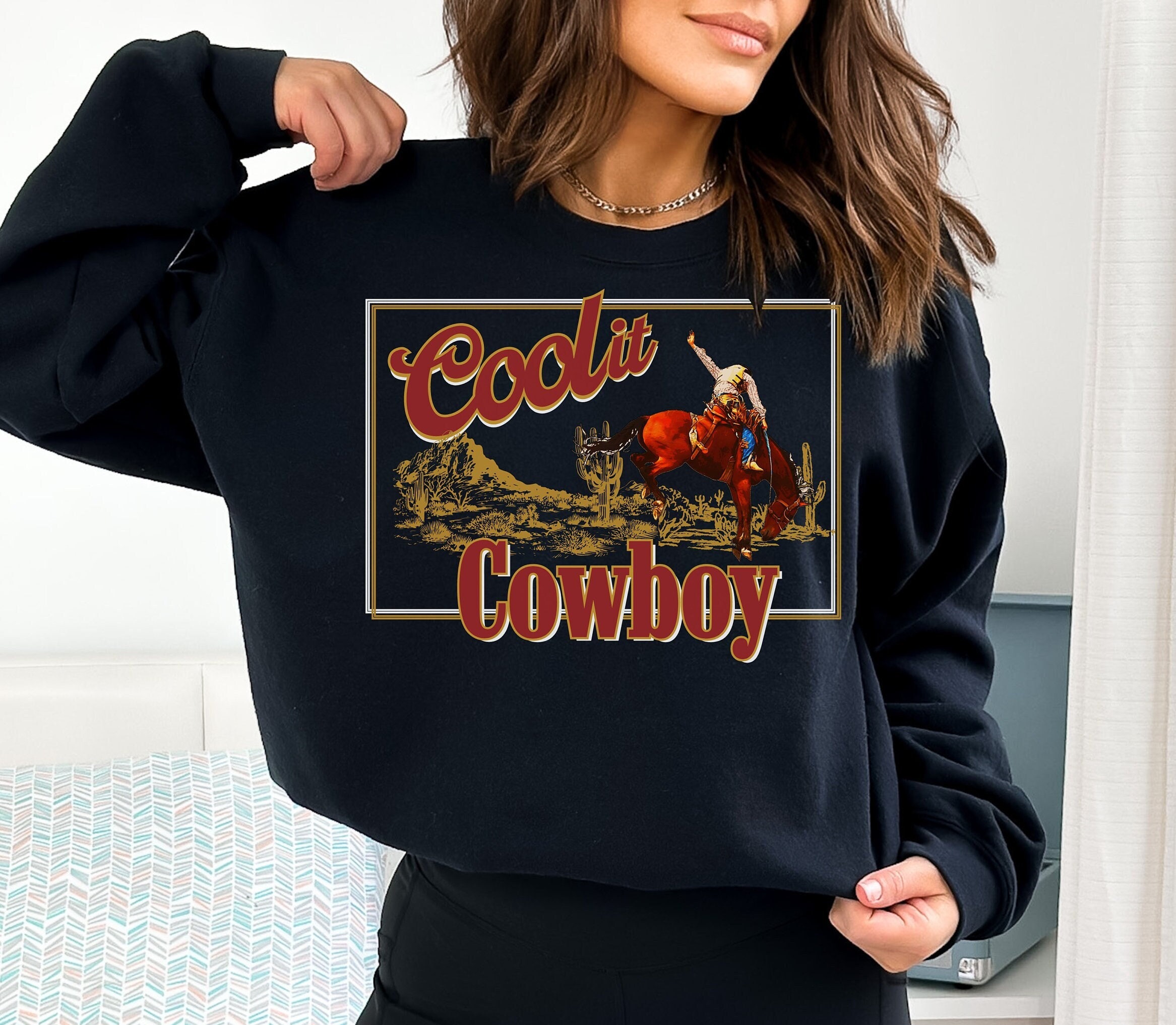 Rodeo Shirt Wild West Sweater Midwest Sweatshirt Cowboy Sweater Coastal