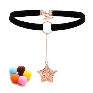 Essential Oils Diffuser Necklace Star Necklace Plated with 18K Rose Gold image 1