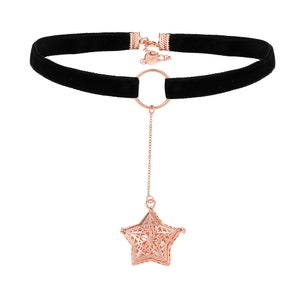 Essential Oils Diffuser Necklace Star Necklace Plated with 18K Rose Gold image 2